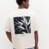 Kurzarm-Sweatshirt mit Slogan