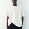 Kurzarm-Sweatshirt mit Slogan Kurzarm-Sweatshirt mit Slogan
