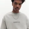 Kurzarm-Sweatshirt mit Slogan