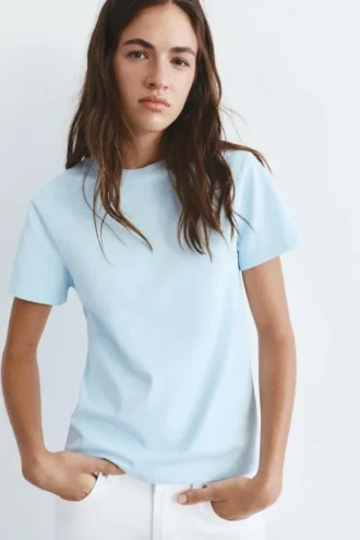 Kurzarm-T-Shirt aus 100 % Baumwolle