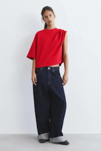 Kurzarm-T-Shirt in Boxy-Passform