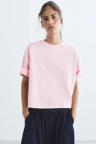 Kurzarm-T-Shirt in Boxy-Passform