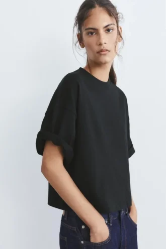 Kurzarm-T-Shirt in Boxy-Passform