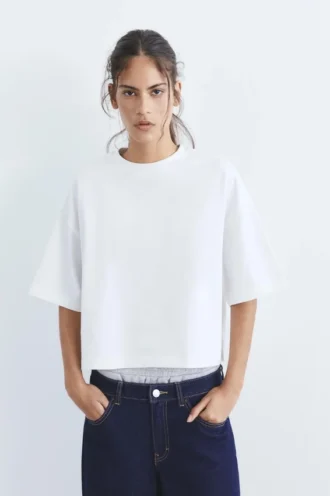 Kurzarm-T-Shirt in Boxy-Passform