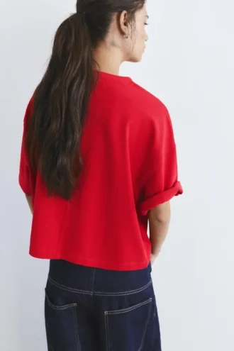 Kurzarm-T-Shirt in Boxy-Passform