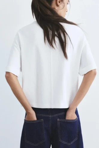 Kurzarm-T-Shirt in Boxy-Passform