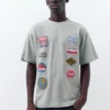 Kurzarm-T-Shirt mit Aufnähern