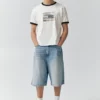 Kurzarm-T-Shirt mit grafischem Bündchen Kurzarm-T-Shirt mit grafischem Bündchen