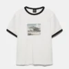Kurzarm-T-Shirt mit grafischem Bündchen Kurzarm-T-Shirt mit grafischem Bündchen