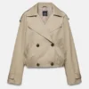 Kurzer Trenchcoat in Ballon-Silhouette Kurzer Trenchcoat in Ballon-Silhouette