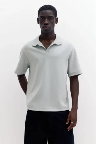 Kurzärmeliges Interlock-Poloshirt
