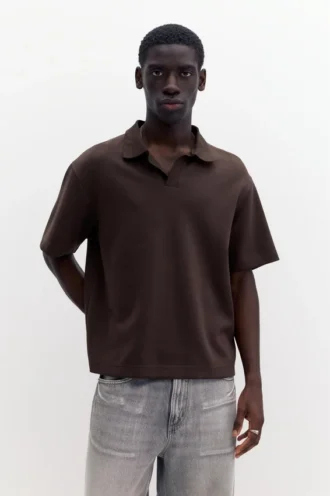 Kurzärmeliges Interlock-Poloshirt