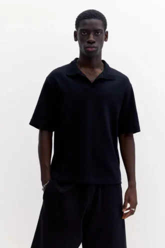 Kurzärmeliges Interlock-Poloshirt