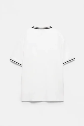 Kurzärmeliges Poloshirt mit Pferdemotiv
