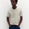 Kurzärmeliges Strick-Poloshirt