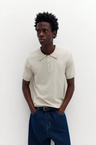 Kurzärmeliges Strick-Poloshirt Kurzärmeliges Strick-Poloshirt