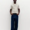 Kurzärmeliges Strick-Poloshirt