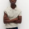 Kurzärmeliges Strick-Poloshirt
