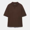 Kurzärmeliges strukturiertes Poloshirt
