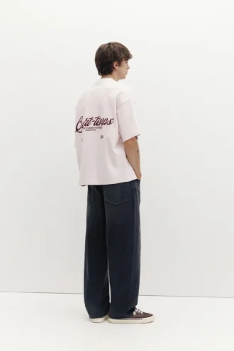 Kurzärmeliges Sweatshirt mit Basketball-Grafik