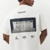 Kurzärmeliges Sweatshirt mit grafischem Aufdruck und geradem Schnitt
