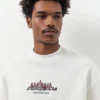 Kurzärmeliges Sweatshirt mit Stickerei