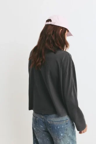 Langarm-T-Shirt in Boxy-Passform