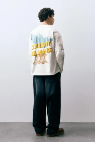 Langarm-T-Shirt mit Grafikdruck
