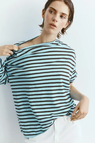 Langarm-T-Shirt mit Streifenmuster