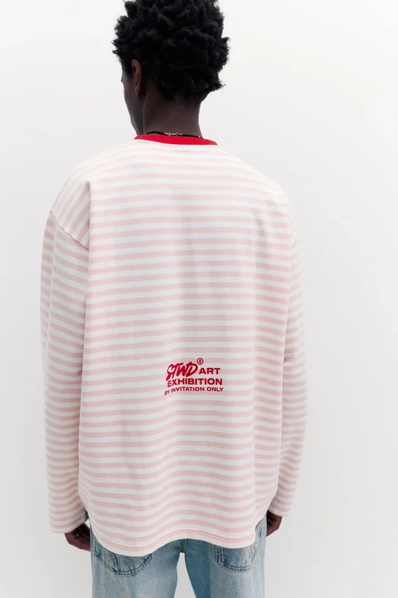 Langarm-T-Shirt mit Streifenmuster Langarm-T-Shirt mit Streifenmuster