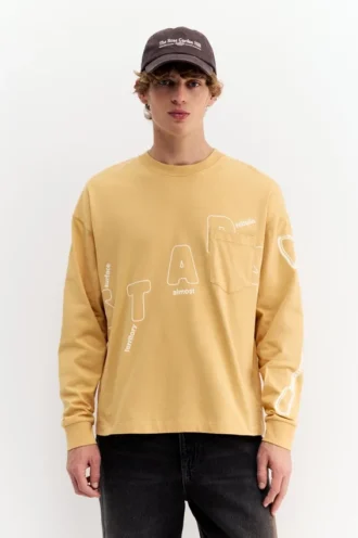 Langarm-T-Shirt mit Tasche
