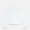 Langarm-T-Shirt mit U-Boot-Ausschnitt Langarm-T-Shirt mit U-Boot-Ausschnitt