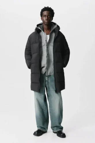 Lange Daunenjacke