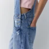 Lange Jeans-Latzhose