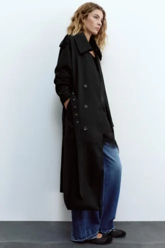 Langer Trenchcoat