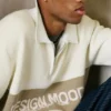 Langärmliges Strick-Poloshirt mit Textdetail Langärmliges Strick-Poloshirt mit Textdetail