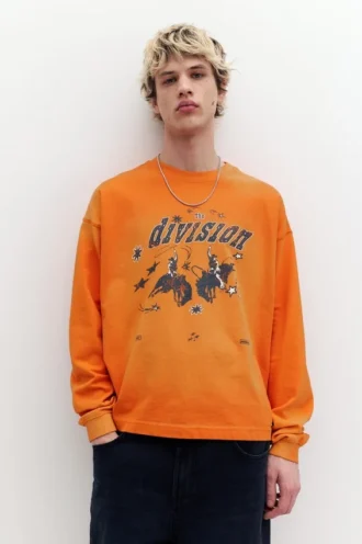 Langärmliges STWD-T-Shirt mit aufgesticktem Motiv