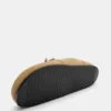 Leder-Clogs im Shearling-Look mit Schnürung
