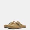Leder-Clogs mit Schnalle Leder-Clogs mit Schnalle