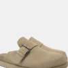 Leder-Clogs mit Schnalle Leder-Clogs mit Schnalle