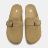 Leder-Clogs mit Schnalle Leder-Clogs mit Schnalle