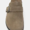 Leder-Clogs mit Schnalle Leder-Clogs mit Schnalle