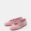 Lederballerinas mit Riemchen