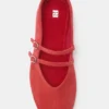 Lederballerinas mit Riemchen