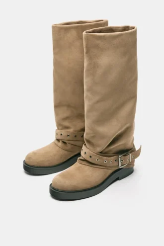 Leggings-Stiefel mit Schnallen