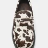 Loafer aus Leder mit Kuhfellmuster Loafer aus Leder mit Kuhfellmuster