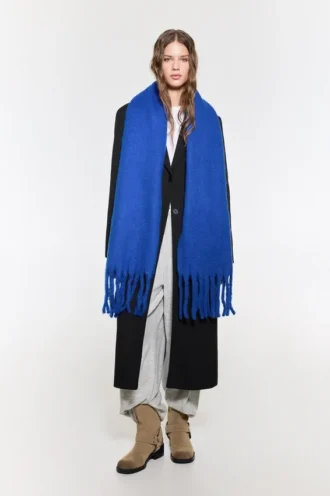 Maxi-Schal mit Mohair-Optik
