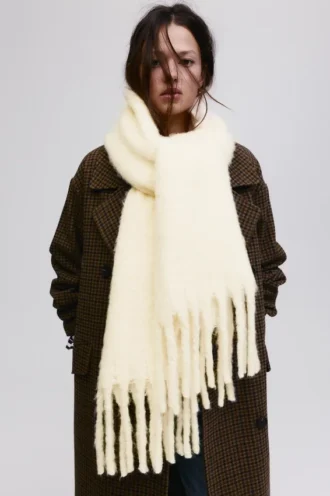 Maxi-Schal mit Mohair-Optik