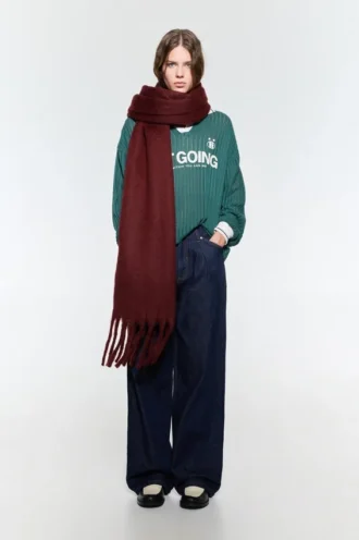 Maxi-Schal mit Mohair-Optik