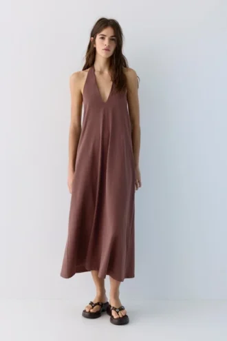 Midi-Kleid mit Neckholder